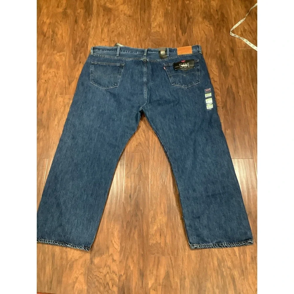 Levi's Premium 501 Big E Straight Leg  Blue Jeans Men's size 50x30 NEW